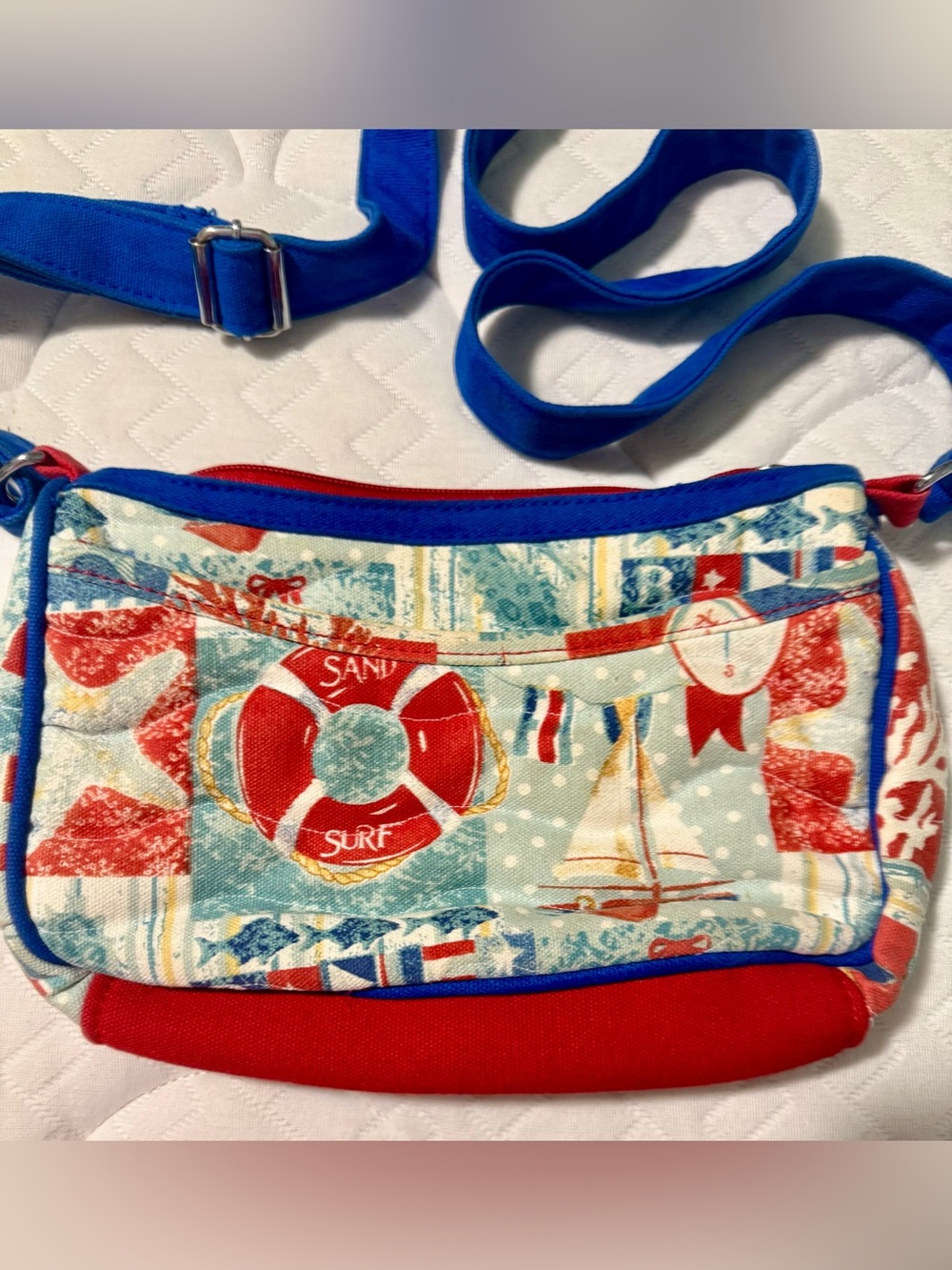 Nautical Red & Blue Crossbody Bag, EUC
No call outs. - Picture 2 of 7